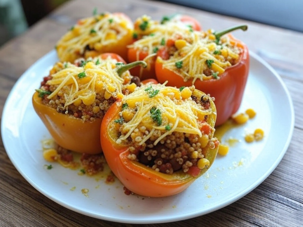 Stuffed Bell Peppers with Turkey and Quinoa
