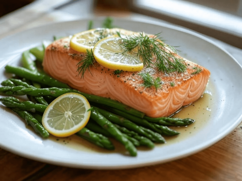 Baked Salmon with Asparagus