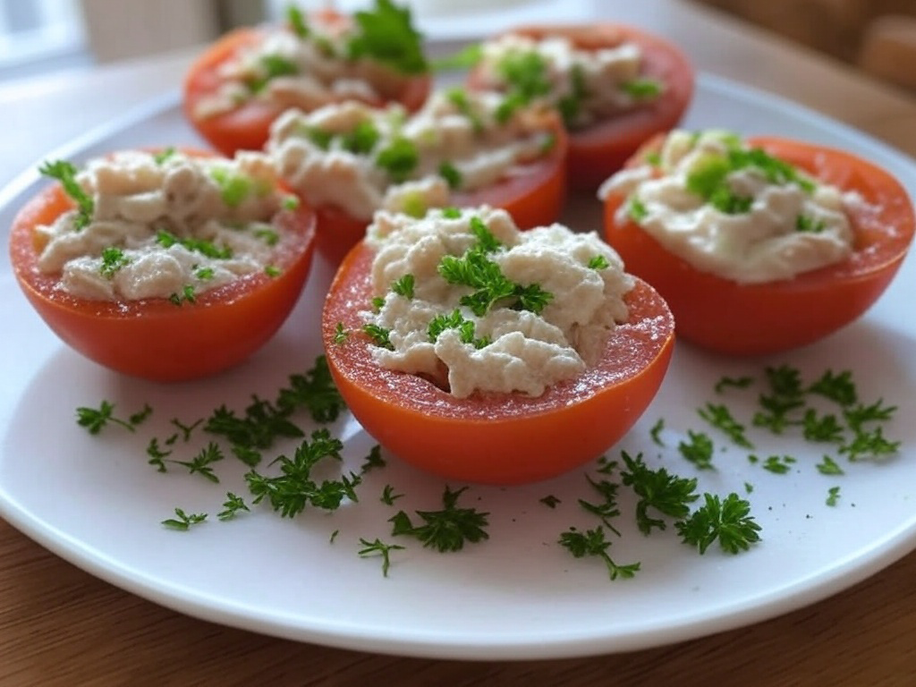 Tuna Salad Stuffed Tomatoes